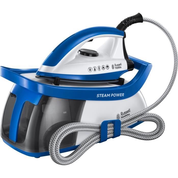 Russell Hobbs 24430 56 Central Vapeur Fer à Repasser Céramique SteamPower Puissant Vapeur Réglable Anti Calcaire