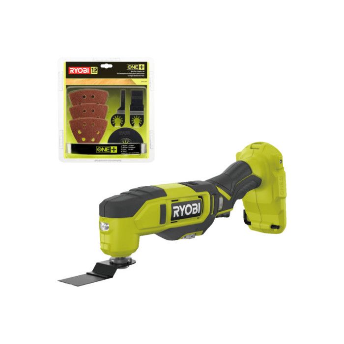 Pack RYOBI Multitool RMT18 0 18V One+ 11 accessoires Sans batterie ni chargeur Kit spécial bois 15 pièces RAK15MT - vue 7