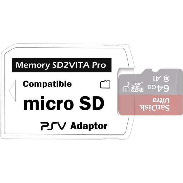 Adaptateur SD2VITA 6.0 Pour PS Vita - Permet D'utiliser Une Carte Micro SD à La Place Des Cartes Mémoire Officielles, Version Pour Firmware 3.65 - 9