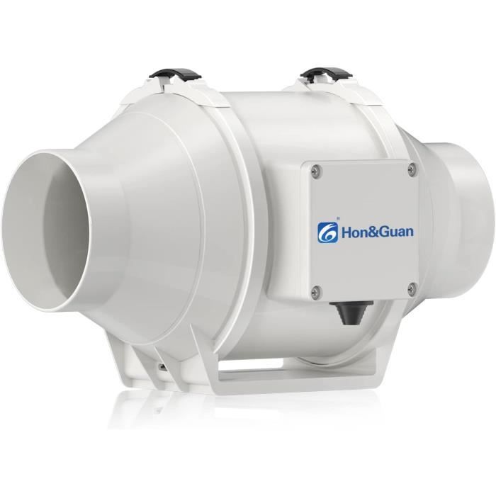 Ensoleille – Ventilateur extracteur d'air 100mm 12W 130m³/h – Débit d'air élevé – Silencieux 34-40 dB – Pour salle de bain et cuisine