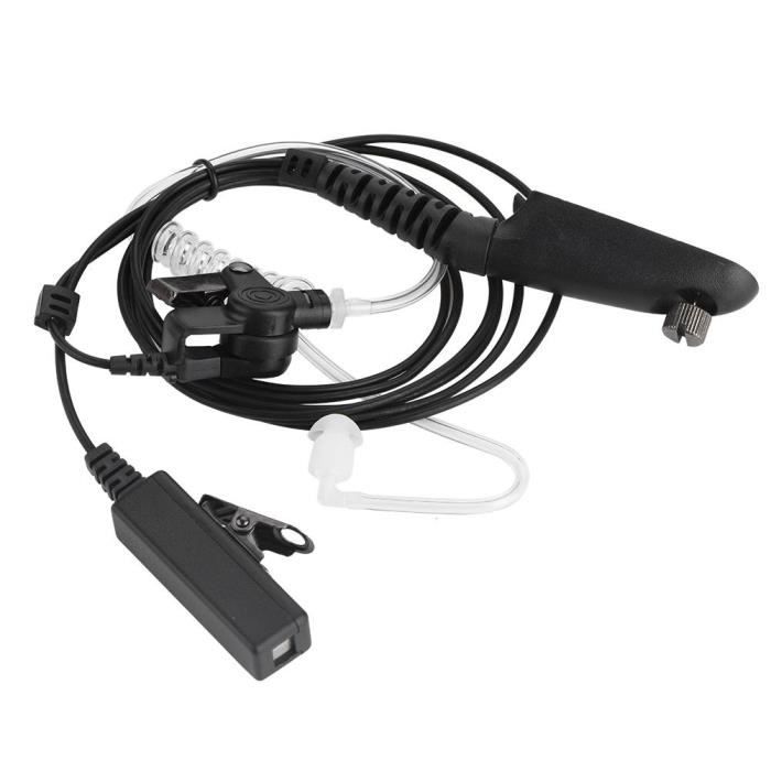 HURRISE Oreillette de micro gorge avec U94 PTT Écouteur micro de gorge 7.1mm Casque talkie