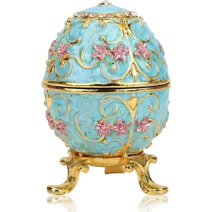 BOITE À BIJOUX oeuf en coquille Faberge style artisan's écrin à bijoux EUR 15,00 - FR