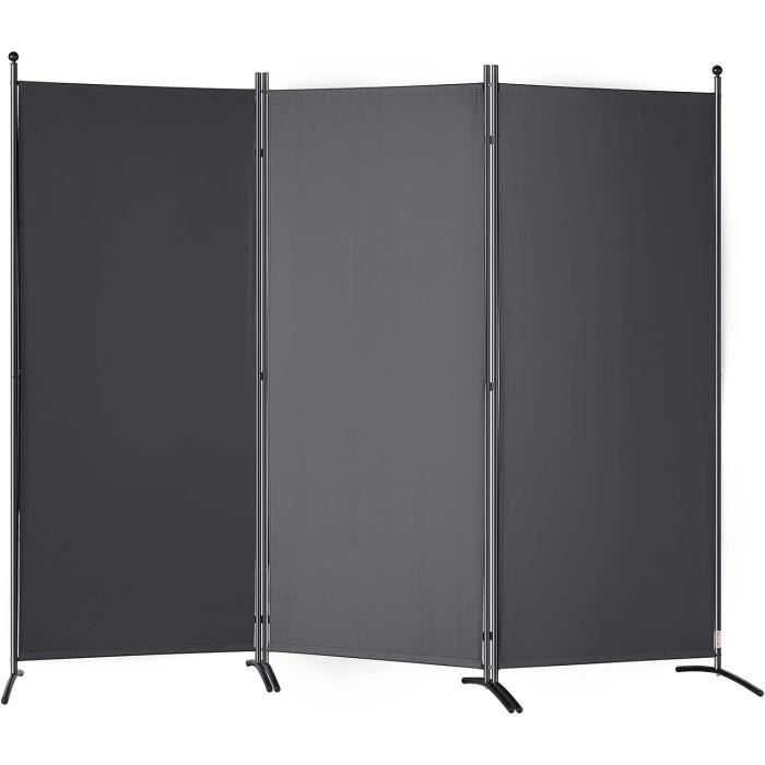Paravent Pliant à 6 Panneaux 170 Cm De Haut - Tissage Artisanal, Cadre En Bois De Pin - Séparateur De Pièce Extra Large (Noir/Marron) - 6