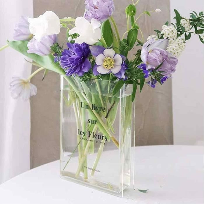 Grand Vase A Poser Au Sol En Verre Transparent 29.5 Cm Vase Decoratif