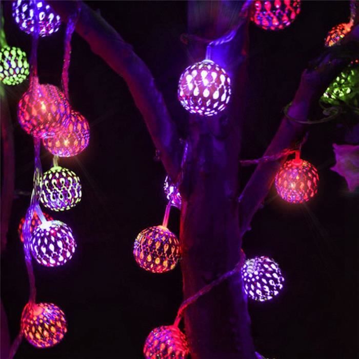 FZQBEY Guirlande Lumineuse, 3M 20 LED Guirlande Lumineuse Marocaine,  Guirlande Lumineuse Sapin de Noel, Éclairage de Noël Marocain, Boules  Argentées