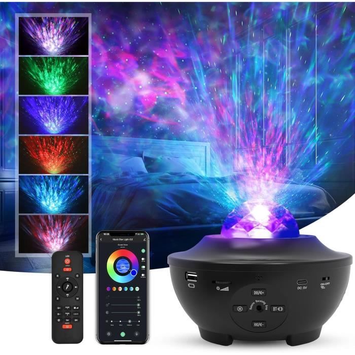 Qxmcov Projecteur Ciel Etoile, Lampe de Scène, Boule Disco, Projecteur avec Bluetooth et Télécommande, 16 Couleurs Éclairage Effects 4 Modes, Musicales Lumières pour Fête Bars DJ Disco Clubs Karaoké Qxmcov Projecteur Ciel Etoile, Lampe de Scène, Boule Disco, Projecteur avec Bluetooth et Télécommande, 16 Couleurs Éclairage Effects 4 Modes, Musicales Lumières pour Fête Bars DJ Disco Clubs Karaoké