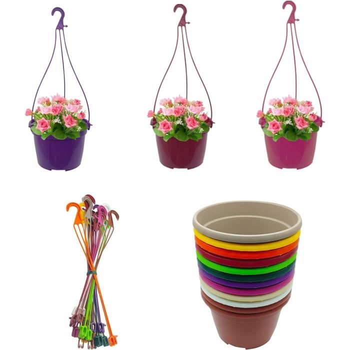 Pots de Fleurs Auto-arrosage Lot de 3,Pots de Fleurs, Paresseux Fleur