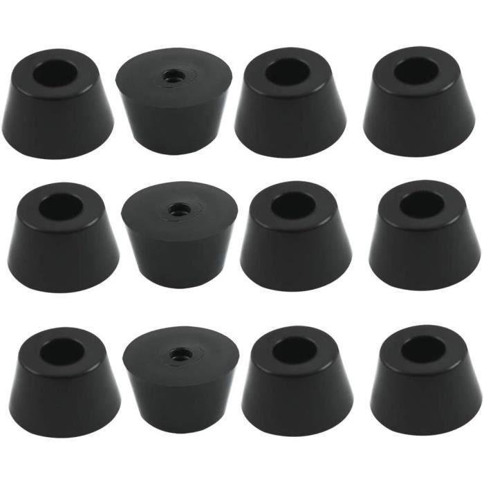 Lot de 8 pieds en caoutchouc de 30 x 20 mm avec vis pour haut-parleur HiFi, amplificateur