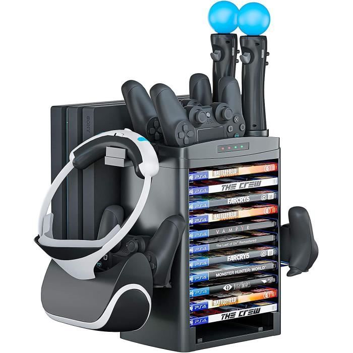 Ps4 Support PS4 Support Vertical Stand,Ventilateur de Refroidissement,Dual Chargeur ...