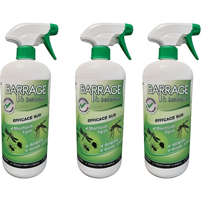 Venteo - Barrage à insectes - Lot de 2 - Efficace contre les insectes, ne  tâche pas, sans odeur - Contenance 1L