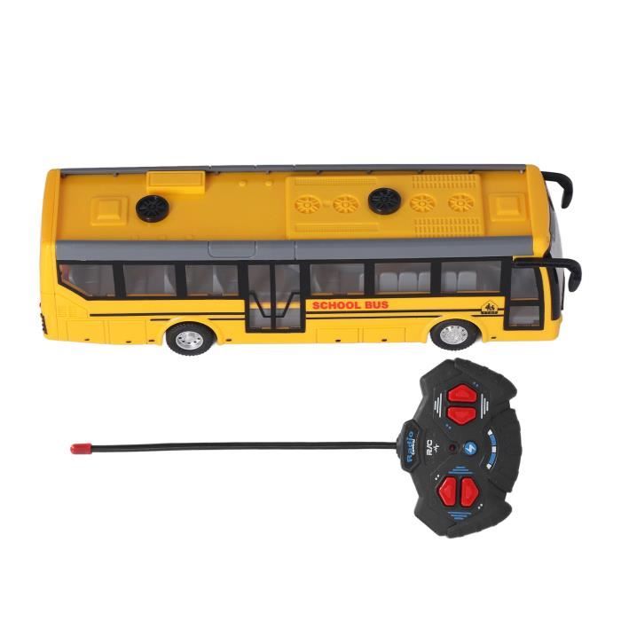 Bus Scolaire Télécommandé RC - Jouet Enfant Rechargeable Jaune