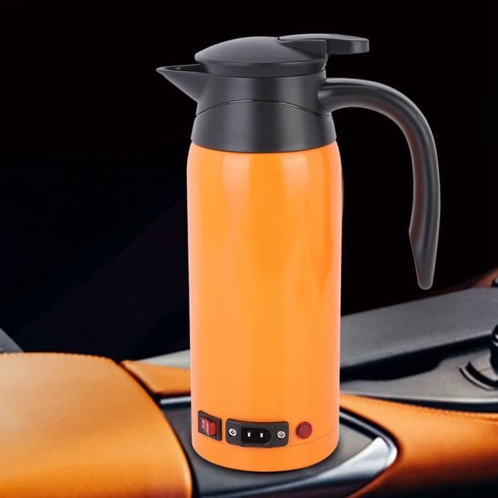Bouilloire Voiture 12V/24V Portable - Chauffe Tasse Électrique - Noir