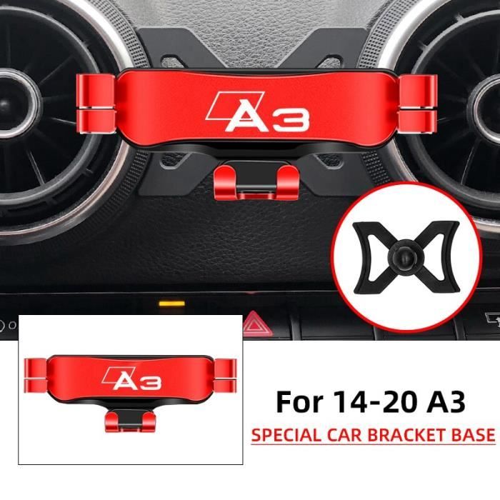 Accessoires Voiture,Support de téléphone de voiture pour Audi A3 S3 RS3 8P,  Support de style de voiture, GPS, aimant, - Type Red