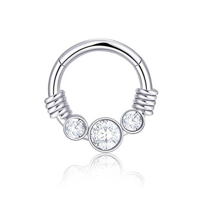 Segment Anneau Nasal 1,2mm Or Acier Chirurgical Septum Piercing de Nez