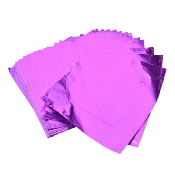 Feuilles Aluminium Emballage Bonbons - 100 Pièces - 10x10 Cm - Doré - Pour Chocolat, Caramel, Biscuits - Idéal Fêtes, Cadeaux, Mariages