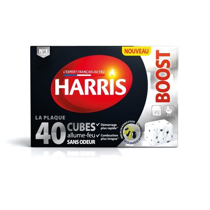 HARRIS 40 cubes allume-feu Boost - Sans odeur