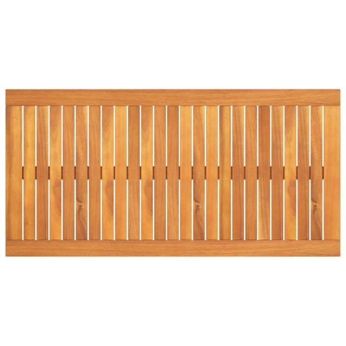 Table basse - ZERODIS - RE388 - Bois dacacia massif - 100x50x33 cm - Résistante aux intempéries