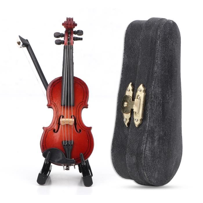 Violon Miniature En Bois Avec Support - Modèle Détaillé, Décoration Bureau, Salon - Idée Cadeau Pour Musiciens, Collectionneurs