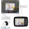 Babyphone Video CACAGOO Moniteur Bébé sans Fil avec Rotation 360°, Zoom Panoramique à Distance Caméra 1080p, 3.5" LCD Couleur Survei-1