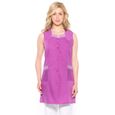 Tablier 3/4 Violine Sans Manches - 50% Coton 50% Polyester - Cordon Serrage - Taille 48