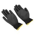 SALALIS Gants de sécurité 10 Paires Gants de Travail Enduits de PU Antistatiques Kit d'Outils d'Accessoires de auto gants Noir 7S-1