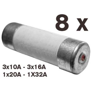 Lot de 5 Fusibles Verre 10A 6,3x32mm pas cher - Eco Motos Pièces