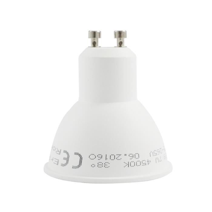 Ampoule GU10 LED Blanc Chaud 3000K, Non Dimmable, Ampoules LED Spot 5W  équivalent Ampoule Halogène 40W, 400LM, 120°Angle de Fai A346 - Cdiscount  Maison