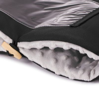 Chauffe-mains Pour Poussette - Manchon Imperméable Et Coupe-vent Avec Intérieur En Flanelle Chaude (Noir)