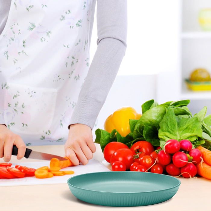 Assiettes creuses en paille de blé de 8,9 pouces Passent au micro — free download