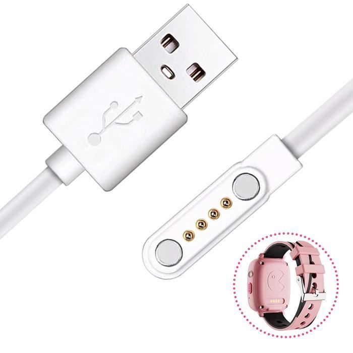 Câble de Chargement USB pour Montre Connectée - Chargeur Magnétique à 4  Broches pour Montre Intelligente, Câble de Recharge [28] - Cdiscount  Téléphonie