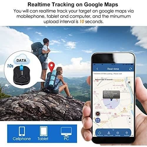Mini GPS Tracker Traceur GPS Voiture Étanche IP67 1500mAh en