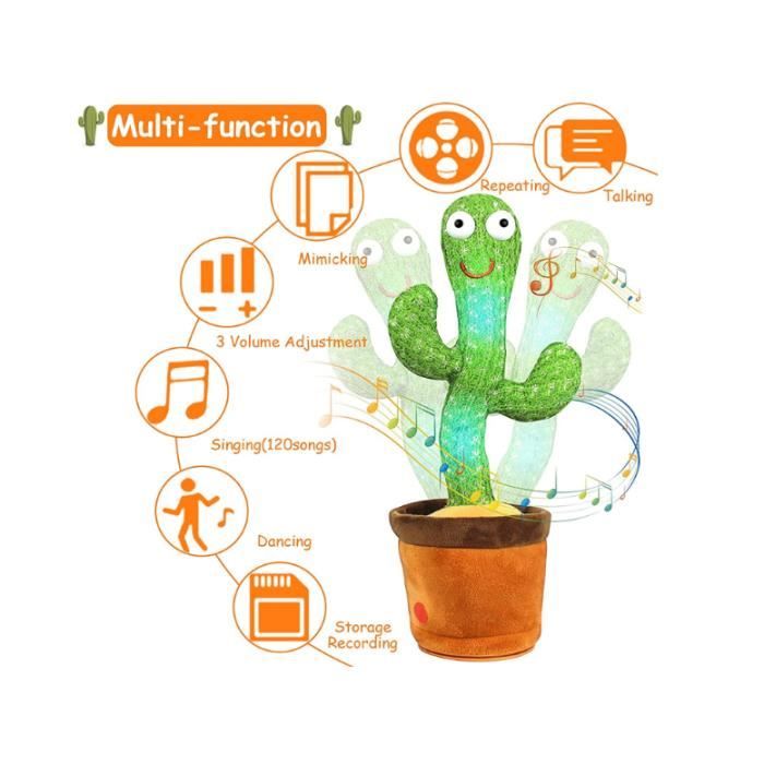 Cactus qui danse et chante - Jouet - Plaisir du Yoga
