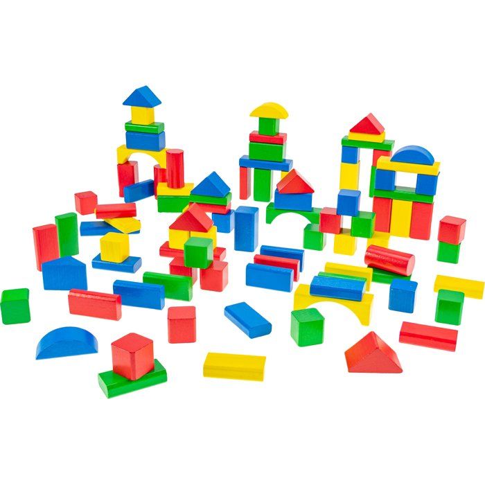 Nene Toys – Blocs De Construction En Bois 100 Pièces, Couleurs Pastel FSC – Le Set Montessori Parfait Pour Les 1 à 4 Ans !