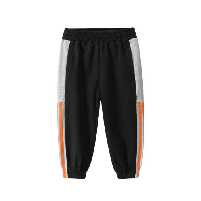 Pantalons de Sport Jogging Enfant Gar on Lot de 2 D Noir