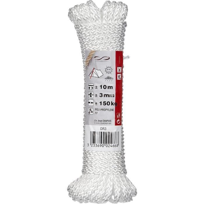 Chapuis 60 Corde polypropylène tressée - 450 kg - Diametre - 6 mm