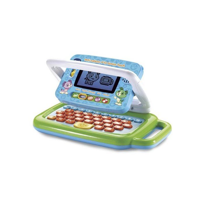 VTech Ordi-Tablette P'tit Genius Touch – 2-en-1 Ordinateur Et Tablette Tactile, 10 Activités, 5 Modes, 2-6 Ans, Version Française