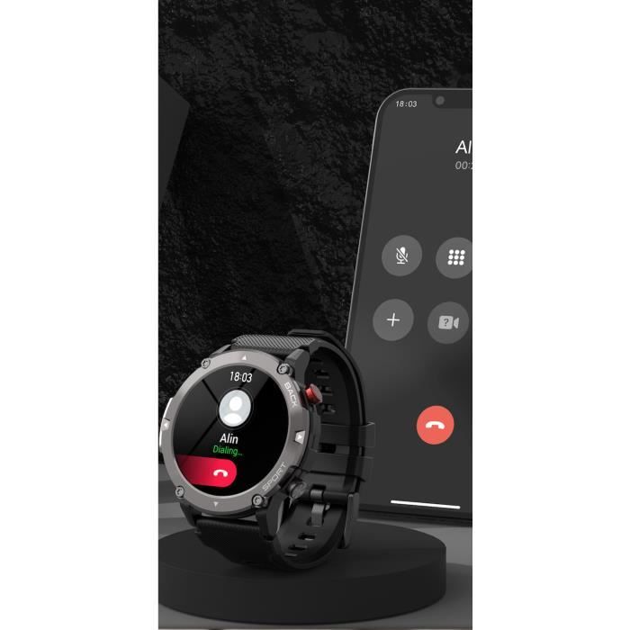 XWatch Pro Adventurer, Montre Connectée Homme Appels et SMS
