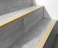 80cm profilé d'escalier nez de marche adhésif antidérapant PVC beige ND, 40 x 25 mm-2