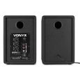 Vonyx SMN30B Enceintes Monitoring - Paire d'enceintes de studio 3”, Puissance 60 Watts max, Réglages graves et aigus-2
