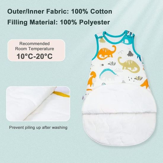 Baby Gigoteuse Gaze De Coton Dino 90 Cm Jollein, Gigoteuse D'été