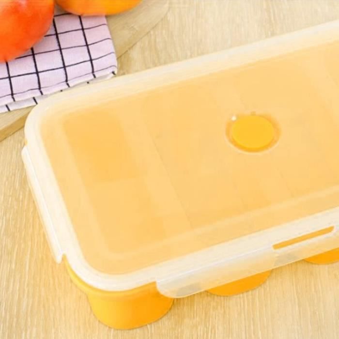 Acheter Plateau de congélation en Silicone, 4 Cubes de soupe, récipient de  congélation des aliments, moules avec couvercle, boîte d'emballage congelée
