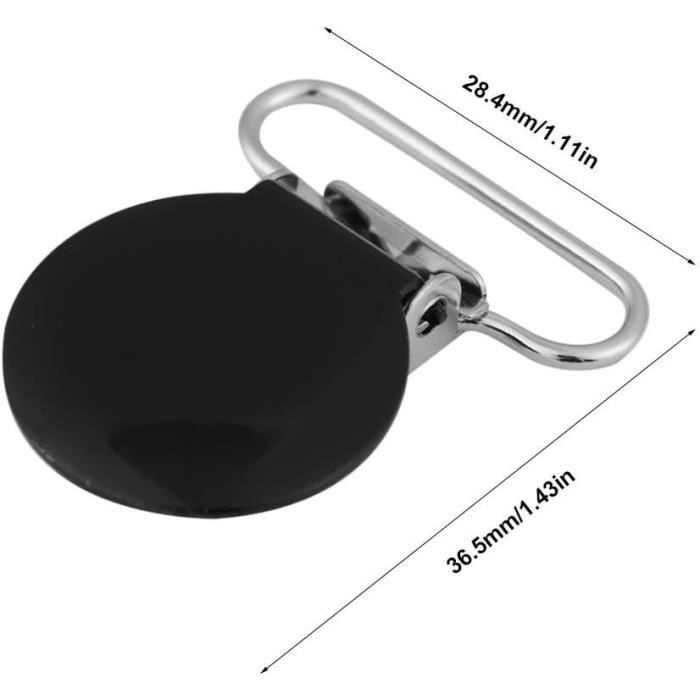 Attache Tetine 10Pcs Attache Porte Jarretelles Ronde En Metal Attache Tetine Pour Bricolage Artisanat Du Cuir Noir u404 Cdiscount Puericulture Eveil bebe