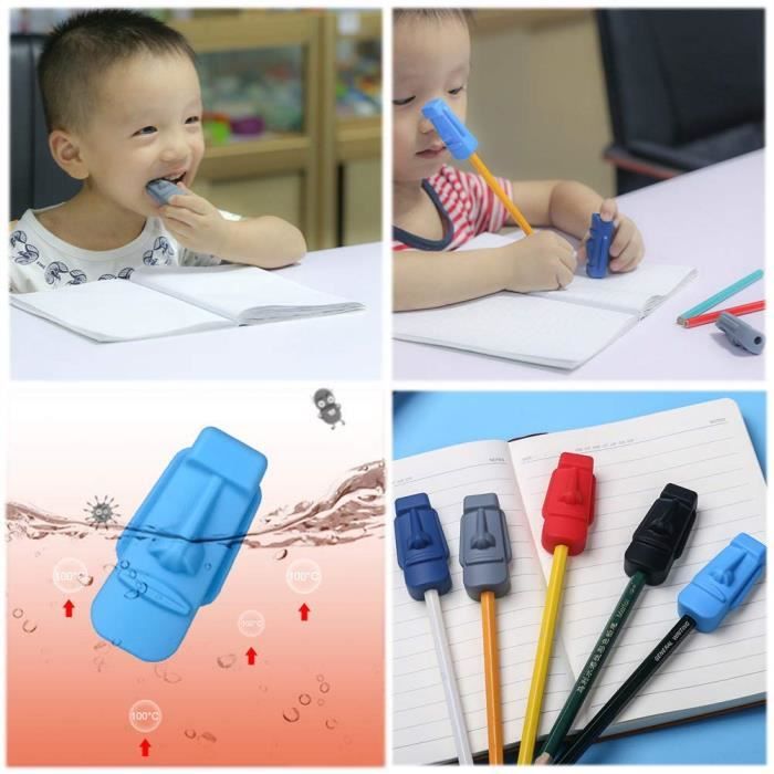 Mancommuniste de crayon en silicone pour enfant, adaptateur de crayon, aide  à la papeterie, dispositif de posture