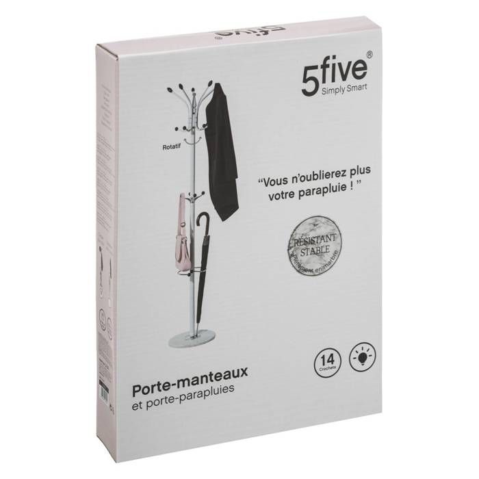 Panier à Crochet Gris 5 Five Simply Smart - Capacité 4 Litres - Pour Rangement Salle De Bain, Salon, Organisation - 7