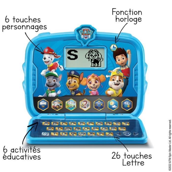 Ordinateur Tablette Éducatif VTECH - Pat Patrouille - Convient aux Enfants  de 3 Ans et Plus - Bleu - Cdiscount Jeux - Jouets