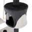 Dibea Arbre A Chat Avec Griffoir Et Centre D Activites Gris Et Blanc 112 Cm Kb005 Cdiscount Jardin