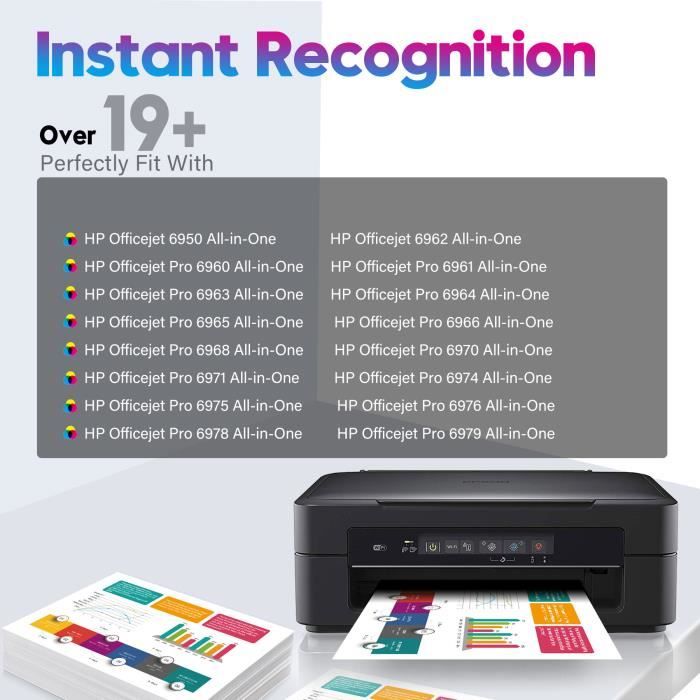 Nouvelles cartouches d'encre pour Hp Officejet Pro 6950 6960 6970  Accessoires d'imprimante