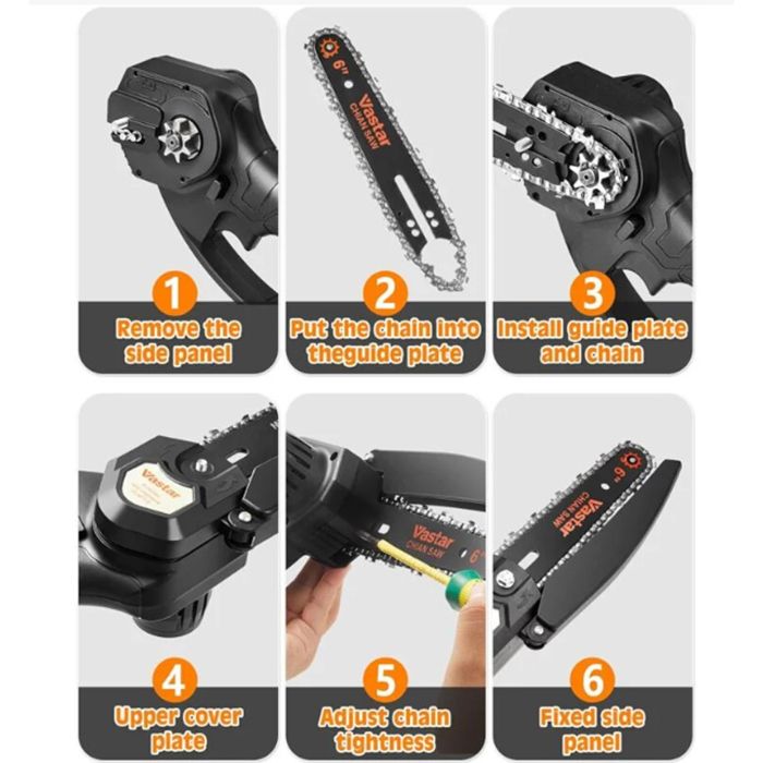 4 Pouces Tronçonneuse Électrique Sans Fil, Mini Tronçonneuse A Batterie