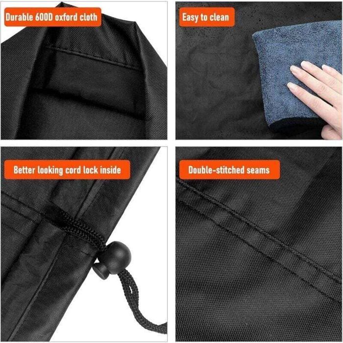 Housse De Protection Extérieure Pour Vélo, Moto, Scooter – Polyester Imperméable, Anti-UV, 200x100 Cm – Argentée, 200-250g – Taille S