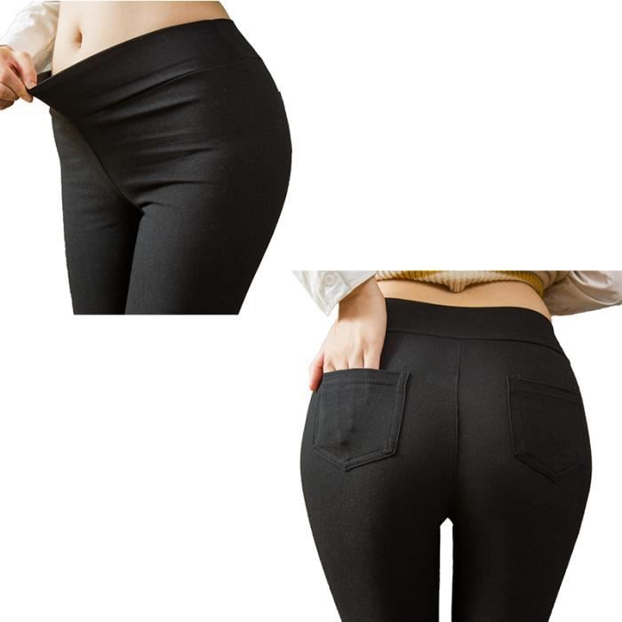 Pantalon De Yoga Noir Slim Pour Femmes - Nylon élastique, Taille Unique, Neuf